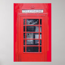 Cabina de teléfonos roja de Londres Posters