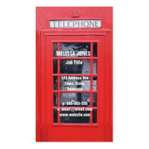 Cabina de teléfonos roja de Londres Plantilla De Tarjeta De Negocio