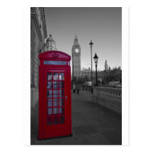 Cabina de teléfonos roja de Londres Tarjetas Postales