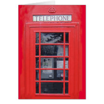Cabina de teléfonos roja de Londres Tarjetón