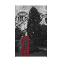 Cabina de teléfonos roja en St Pauls Lienzo Envuelto Para Galerías