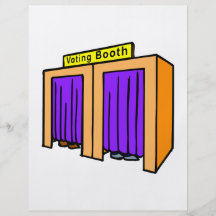 Cabina de votación flyer personalizado