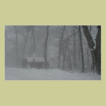 Cabina del invierno tarjetas de negocio