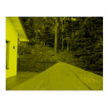 Cabina en las maderas postales