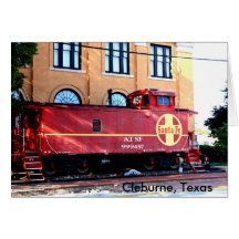 Caboose 999457, Cleburne, postal del FE de Sante d Tarjeta