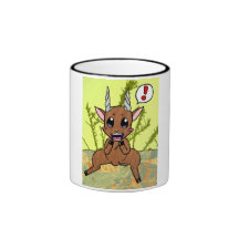 Cabra linda taza de café