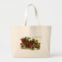 Cabriolé llenado de navidad del vintage del acebo bolsa