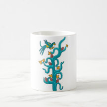 Cacao y quetzal tazas de café