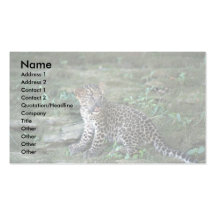 cachorro Leopardo-joven Tarjetas De Visita