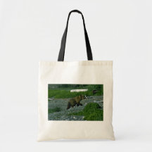 Cachorro Oso-de un año del grisáceo Bolsa Lienzo