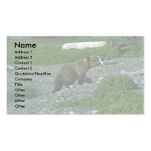 Cachorro Oso-de un año del grisáceo Tarjetas Personales