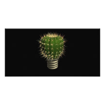 Cactus abstracto tarjeta fotografica personalizada