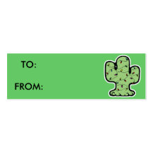 cactus de navidad, A: DE: etiquetas del regalo Tarjeta De Visita