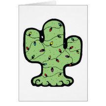 cactus de navidad felicitación