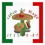 Cactus w/Sombrero de la fiesta y guitarra Comunicado