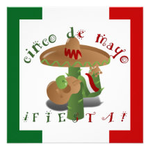 Cactus w/Sombrero de la fiesta y guitarra Comunicado
