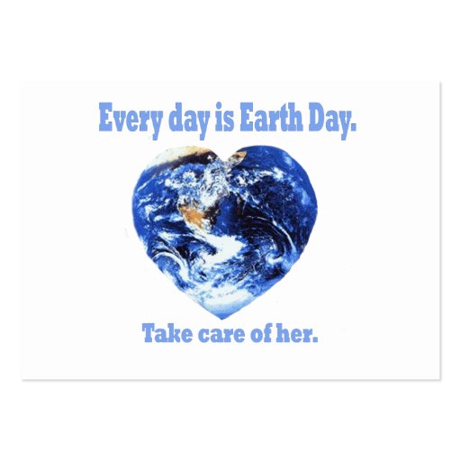 Cada día es Día de la Tierra Tarjeta De Visita