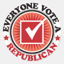 Cada uno vota a un republicano etiqueta