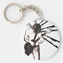 Cadena de la guitarra llaveros