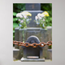 Cadena oxidada salvo sepulcro impresiones