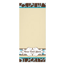 Cadera y estampado de animales de la moda: Azul Diseños De Tarjetas Publicitarias
