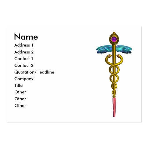CADUCEO, amatista vibrante del oro Tarjeta De Visita