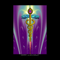 CADUCEO, ametist vibrante del oro posters