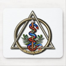 Caduceo de la odontología alfombrilla de ratones