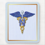 Caduceo del oficio de enfermera alfombrillas de ratones