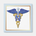 Caduceo del oficio de enfermera imán de frigorífico