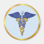 Caduceo del oficio de enfermera iman de frigorífico
