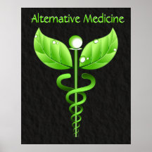 Caduceo: Impresión del poster de la medicina alter