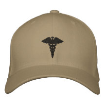 Caduceo médico bordado gorra de beisbol bordada
