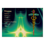CADUCEO, papel metálico del oro amethyst vibrante Tarjeta De Visita
