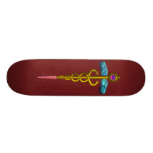 CADUCEO, rojo Monopatín Personalizado