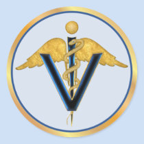 Caduceo veterinario pegatinas
