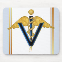 Caduceo veterinario tapete de ratón
