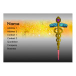 CADUCEO, vibrante, amethyst Tarjetas De Visita