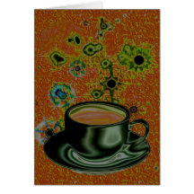 Café/cafeína/drogadicto de Java Tarjetón