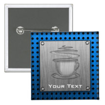 Café caliente; Metal-mirada Pins