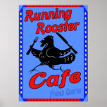 Café corriente del gallo posters