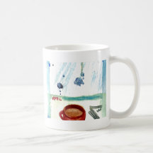 Café de abril - serie del arte del café de los mes taza