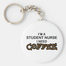 Café de la necesidad - enfermera de estudiante llaveros