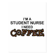 Café de la necesidad - enfermera de estudiante tarjeta postal