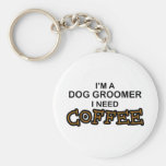 Café de la necesidad - Groomer del perro Llaveros Personalizados