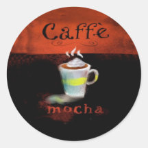 Café de los pegatinas de la moca de Caffe