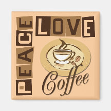 CAFÉ DEL AMOR DE LA PAZ IMÁN DE NEVERA