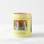 Café del conejito y taza divertidos dulces del té