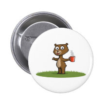 Café del oso de peluche pins