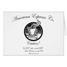 Café express americano Co.   ¡Nuestras bebidas cal Felicitaciones